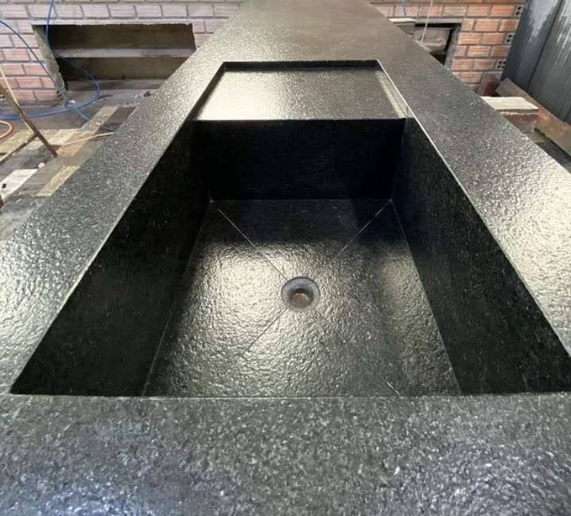Pia cozinha preto escovado